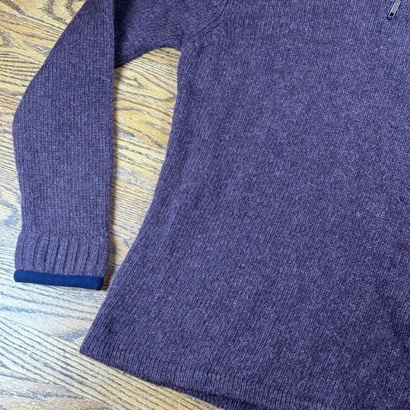 Alpine Design Sweater Mens Medium 1/4 Zip Wool Preppy Heavy Maroon Outdoor - Picture 3 of 11